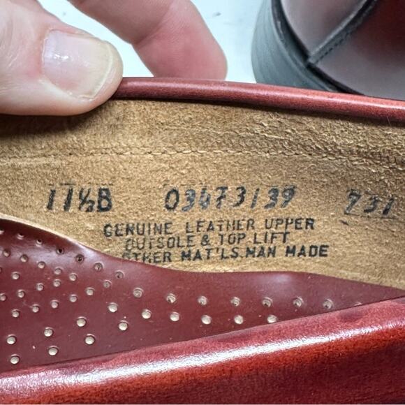 G.H. Bass Weeguns Loafers NARROW WIDTH - Cognac or Wine - Picture 8 of 9